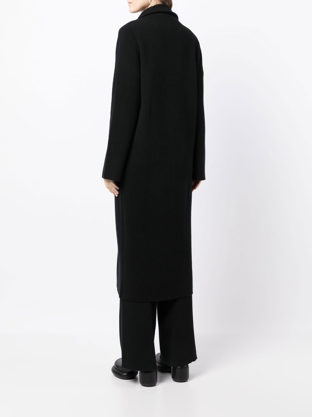 single-breasted fitted coat - 4
