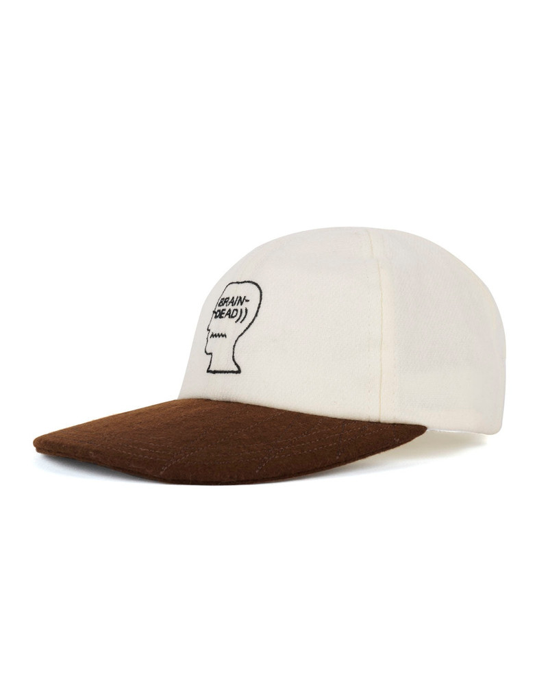 BRAIN DEAD Flannel Spring Training Hat - Creme outlook