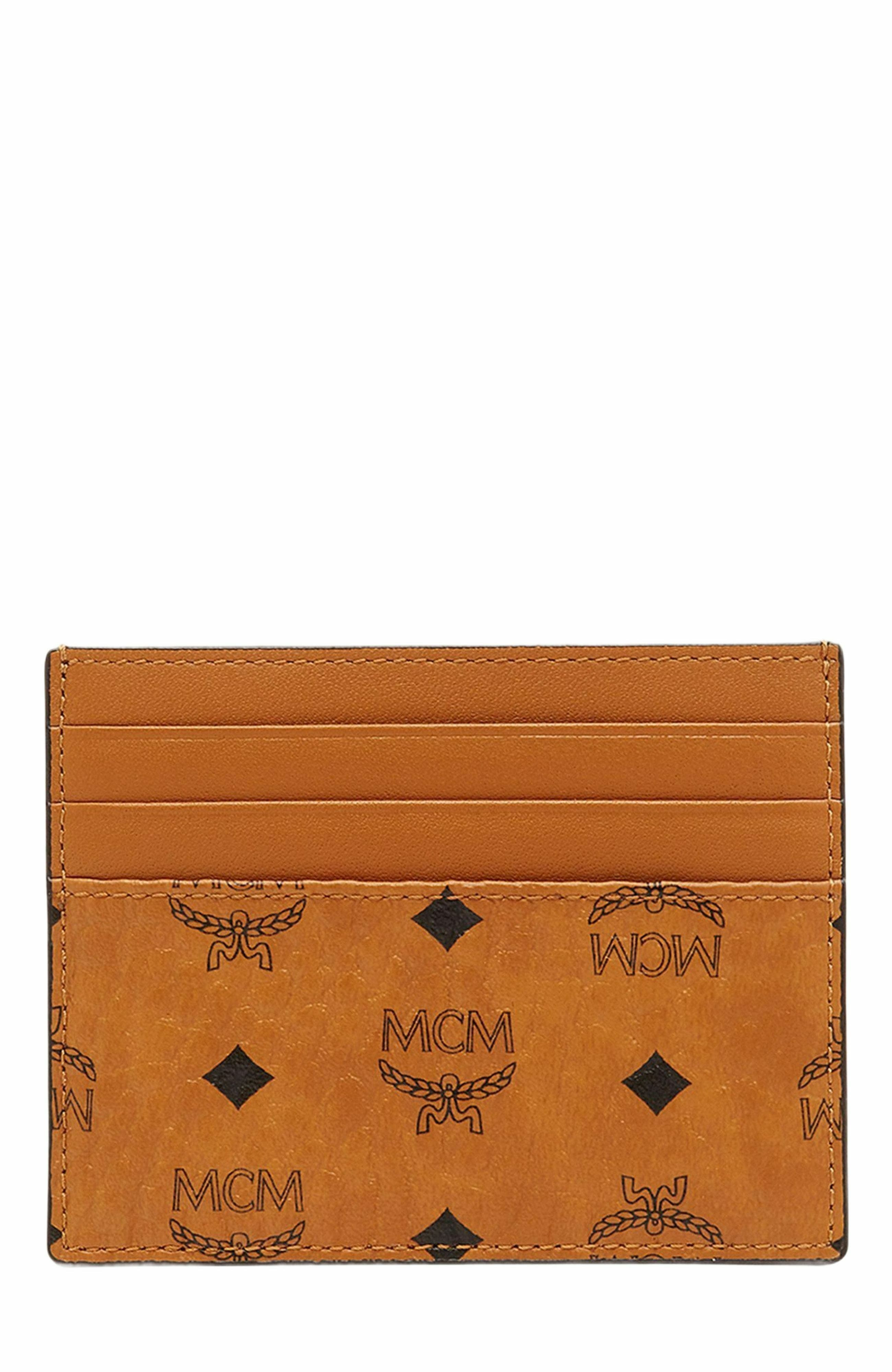 MCM Money Clip Card Case in Visetos Original in Cognac at Nordstrom - 6