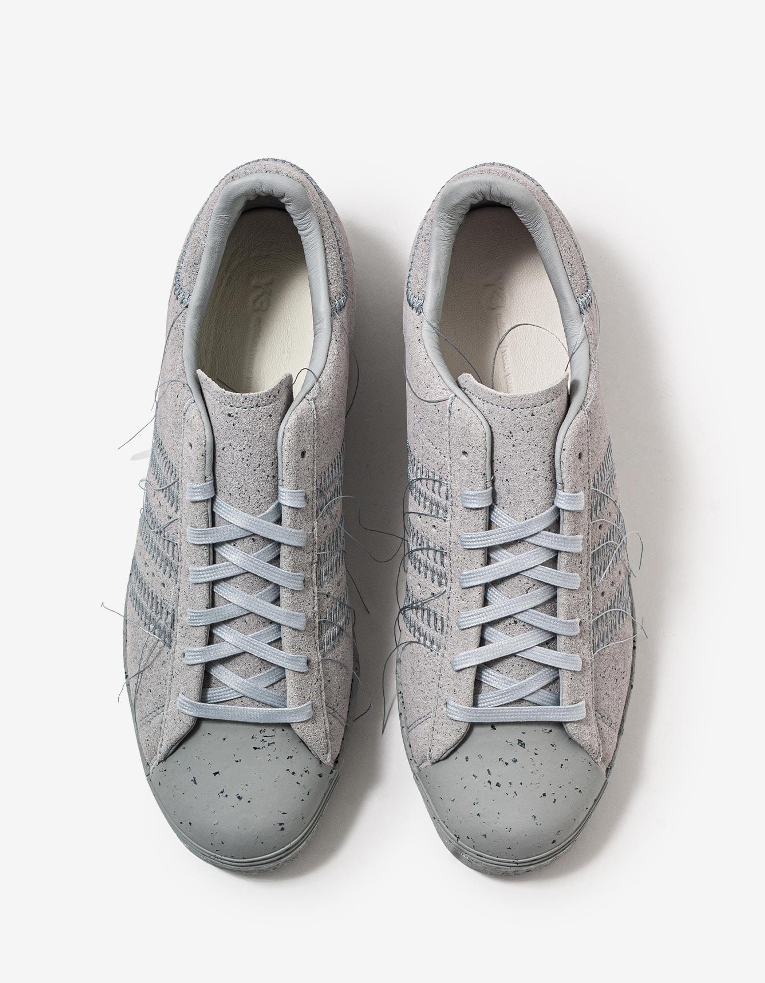 Y-3 Grey Superstar Trainers - 7