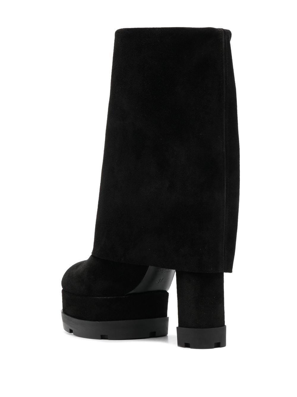 knee-length suede boots - 3