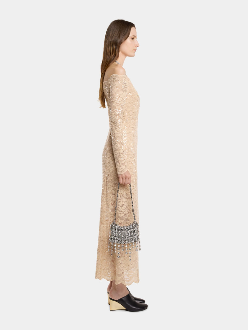 rabanne LONG DRESS IN SEQUIN-EMBROIDERED LACE outlook