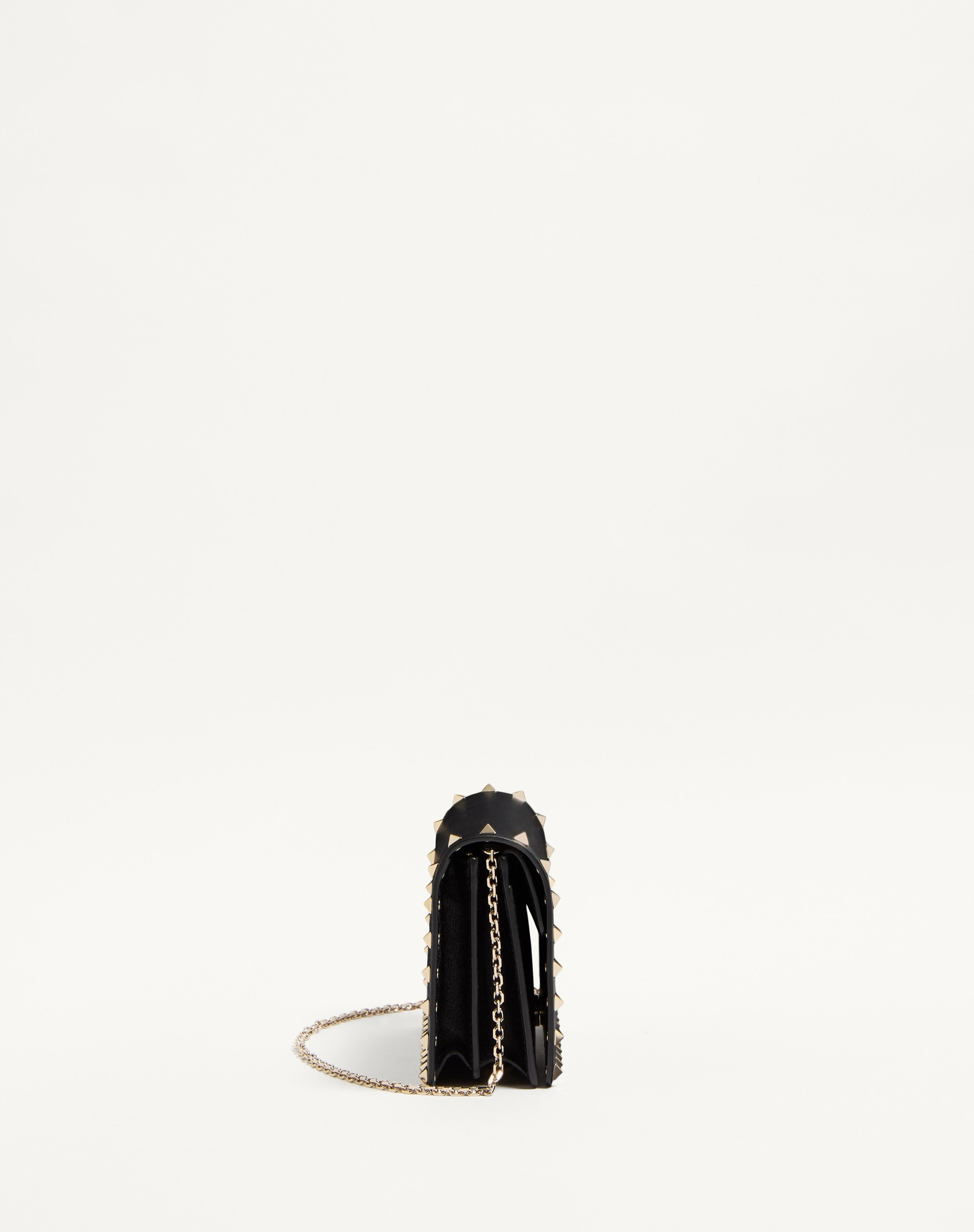 ROCKSTUD CALFSKIN CHAIN POUCH - 3