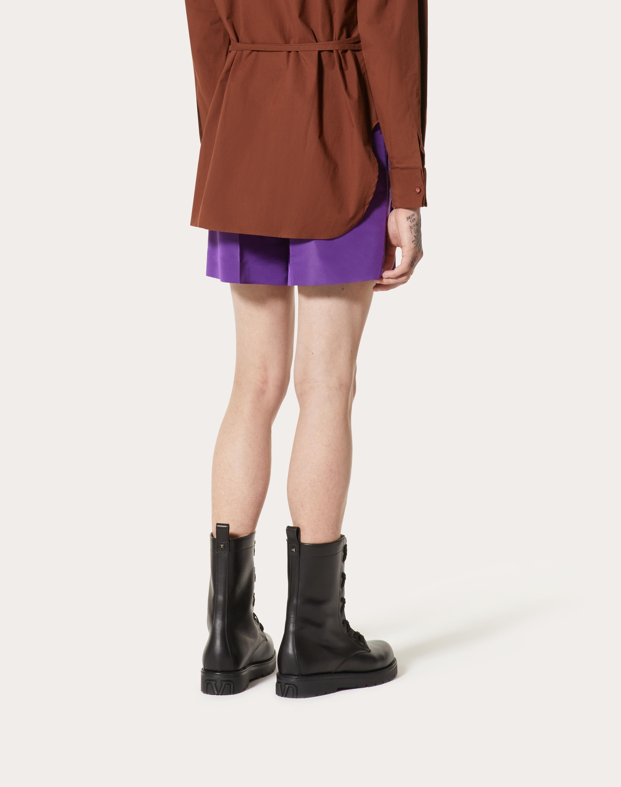 SILK FAILLE SHORTS - 4