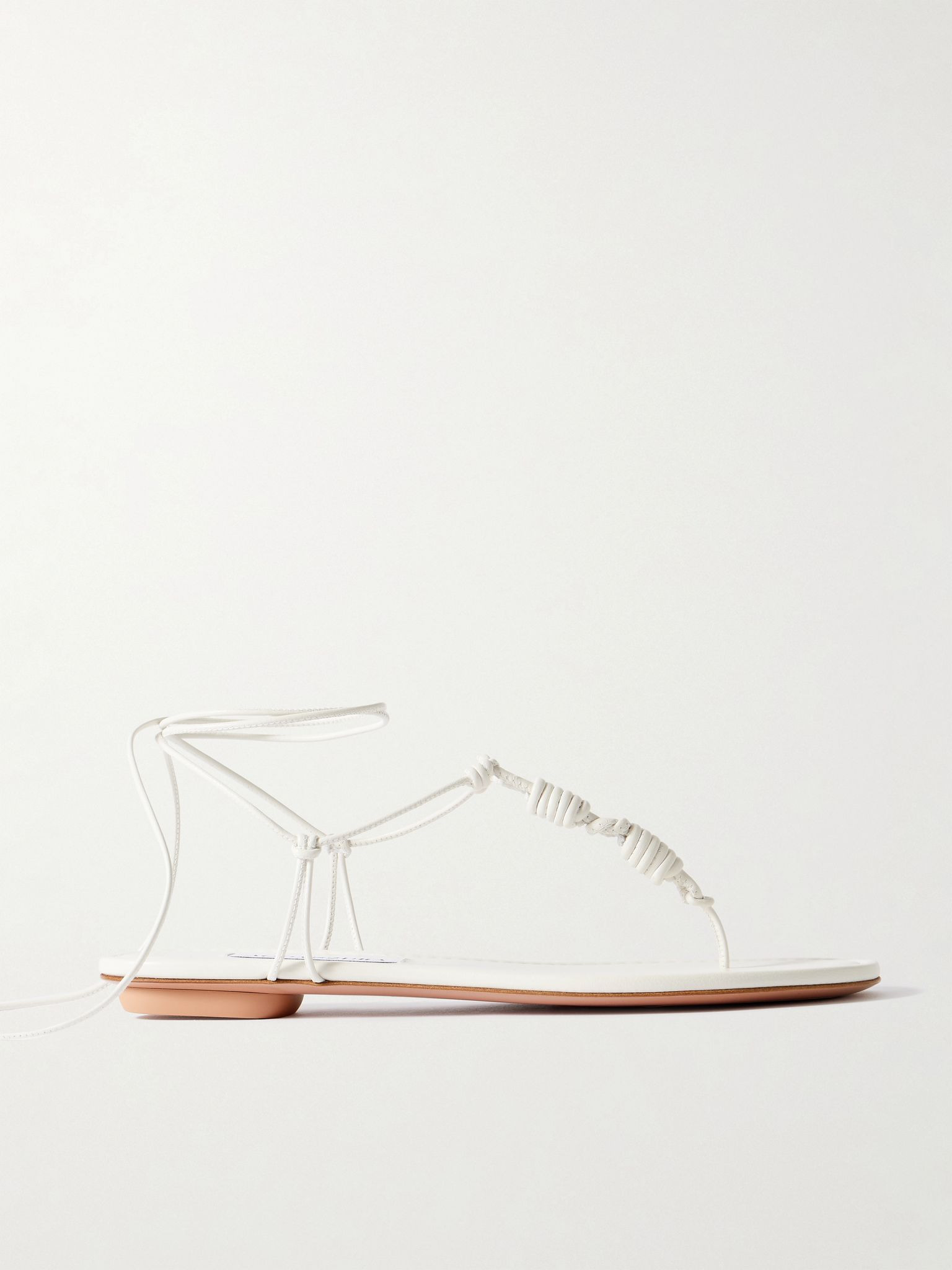 Oaxaca knotted leather sandals White - 1