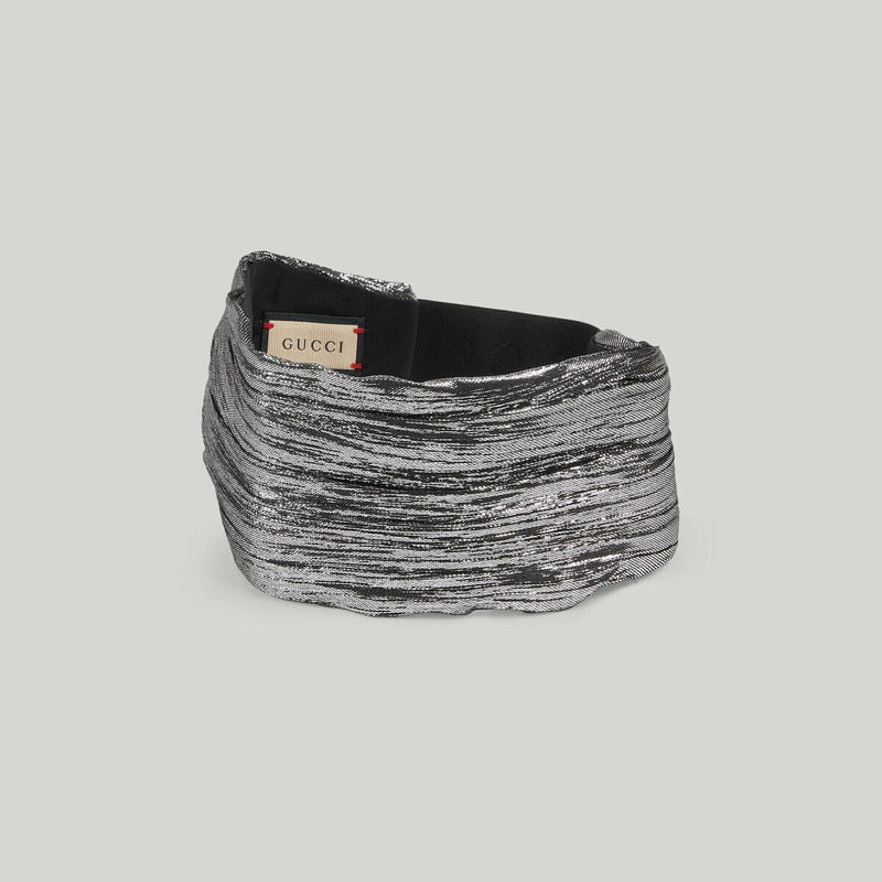 GUCCI Metallic fabric headband outlook