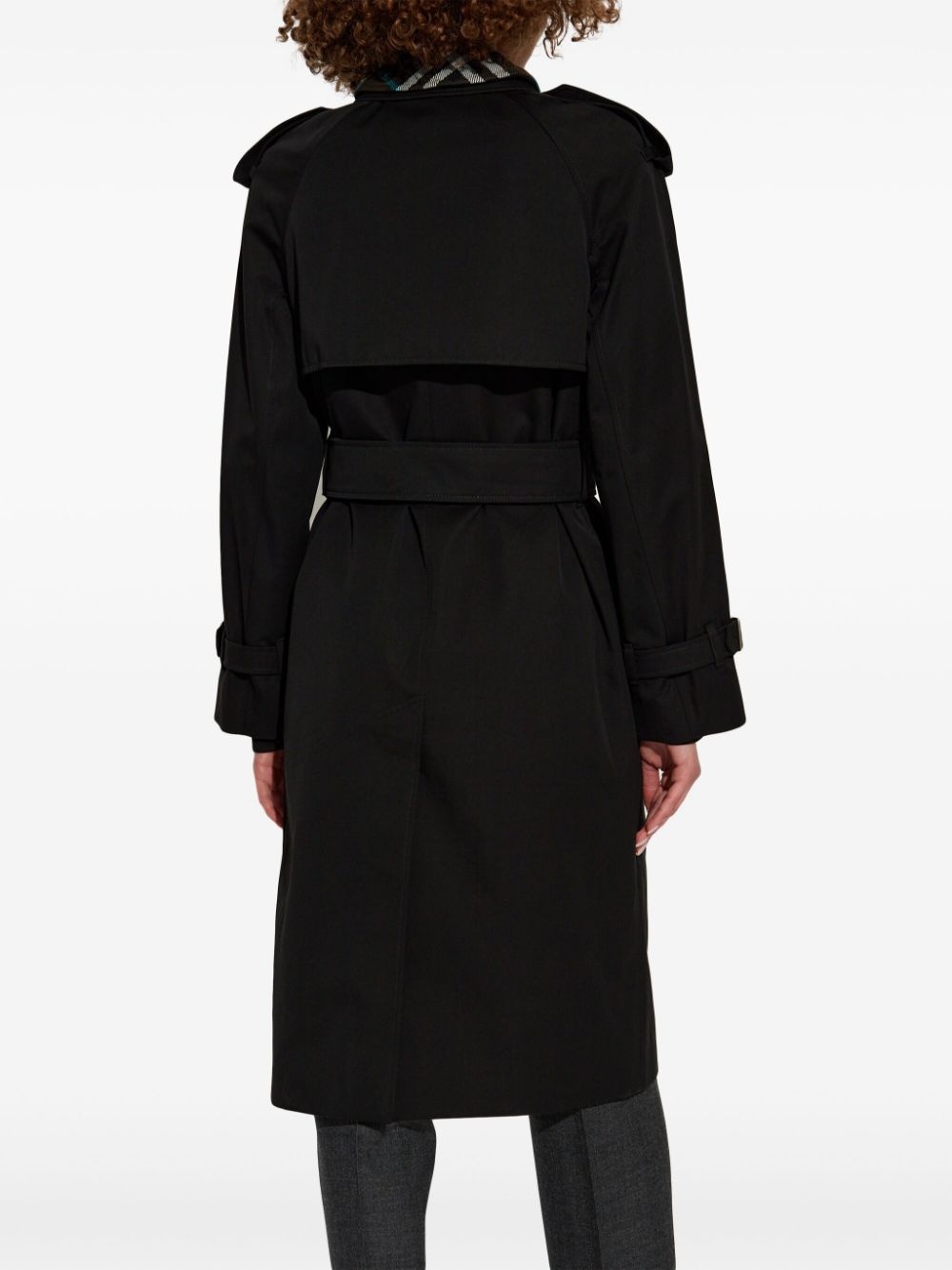 detachable-collar trench coat - 4