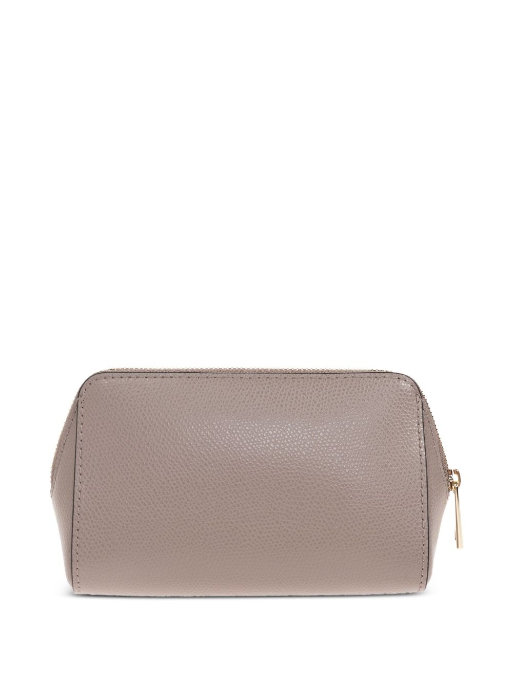 zip-top leather make-up bag - 3