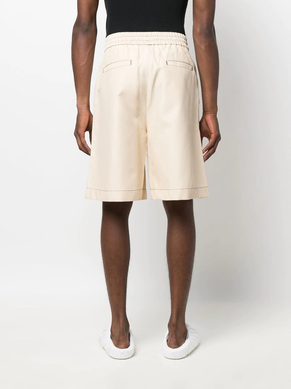 drawstring-fastening waistband shorts - 4