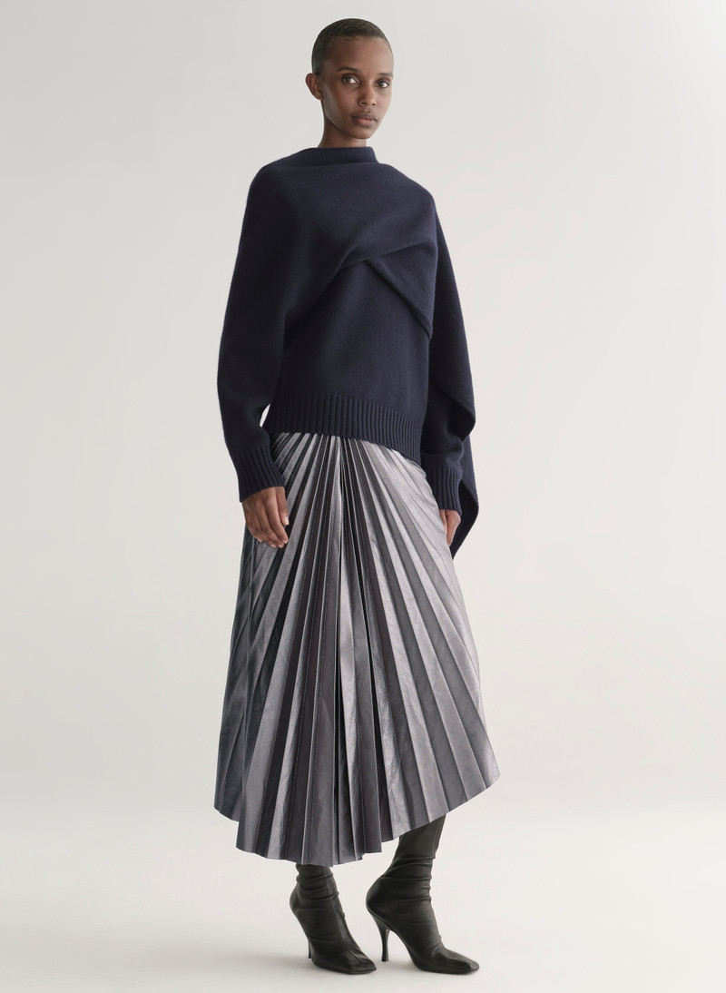 Tracy Metallic Vegan Leather Skirt 5