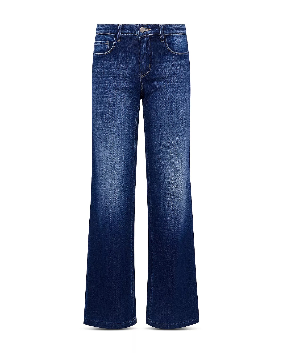 Joanne Mid Rise Wide Leg Jeans in Haven - 8