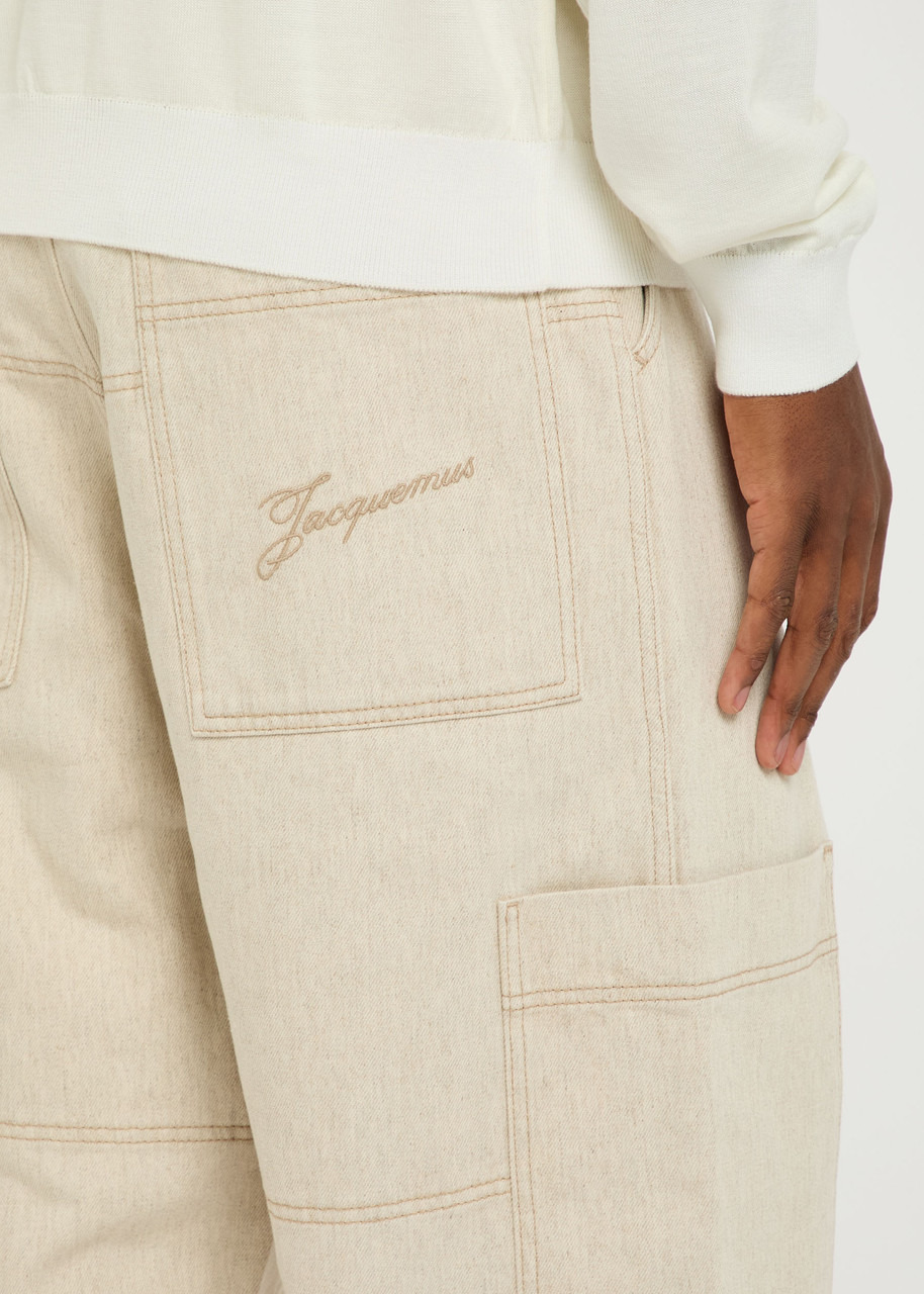 Jacquemus Le Carge De-nîmes Carre Barrel-leg Canvas Jeans - 5
