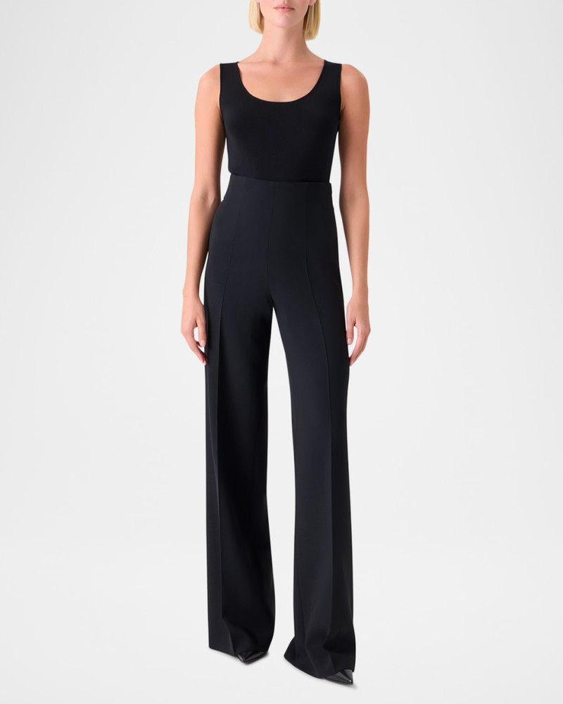 AKRIS Scoop-Neck Viscose Rib Knit Tank Top outlook