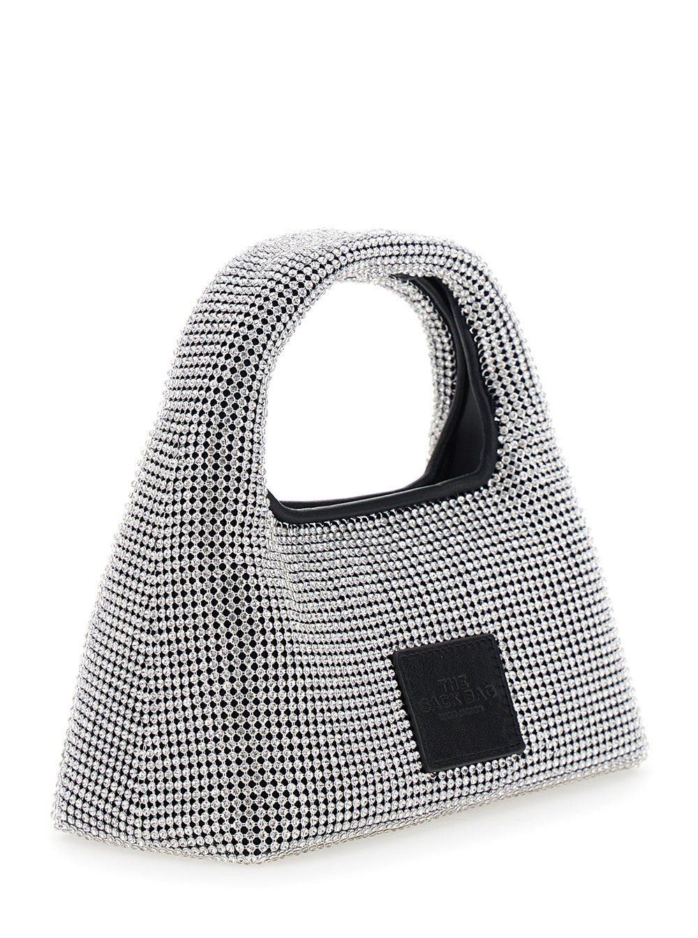 Marc Jacobs Women 'The Mini Sack' Metallic Handbag With Logo Patch On The Rear And All-Over Crystal  - 3