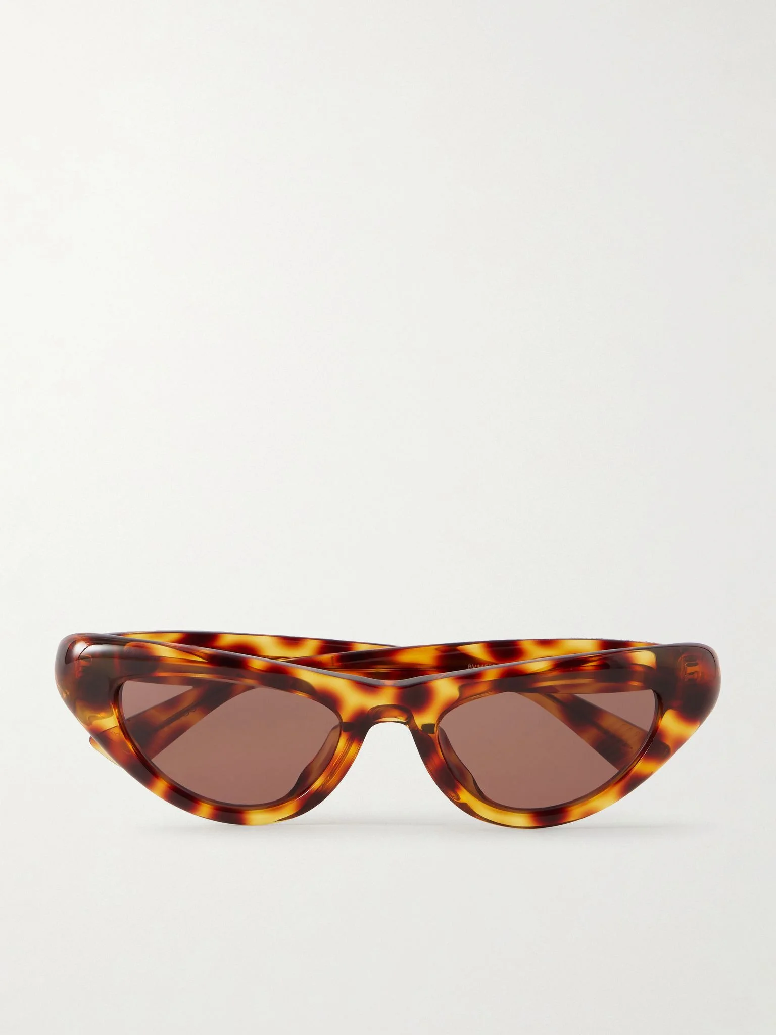 Curvy cat-eye tortoiseshell acetate sunglasses Leopard print - 1