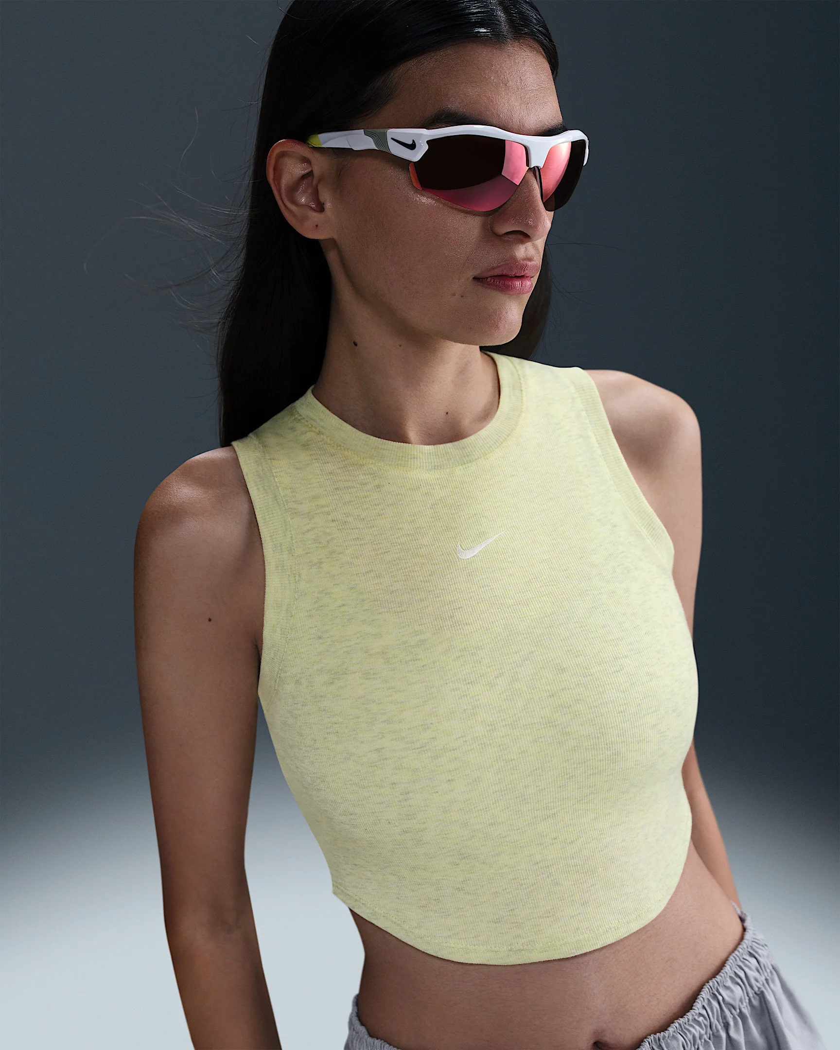 Nike Sportswear Chill Knit Women's Tight Cropped Mini-Rib Tank Top - 1