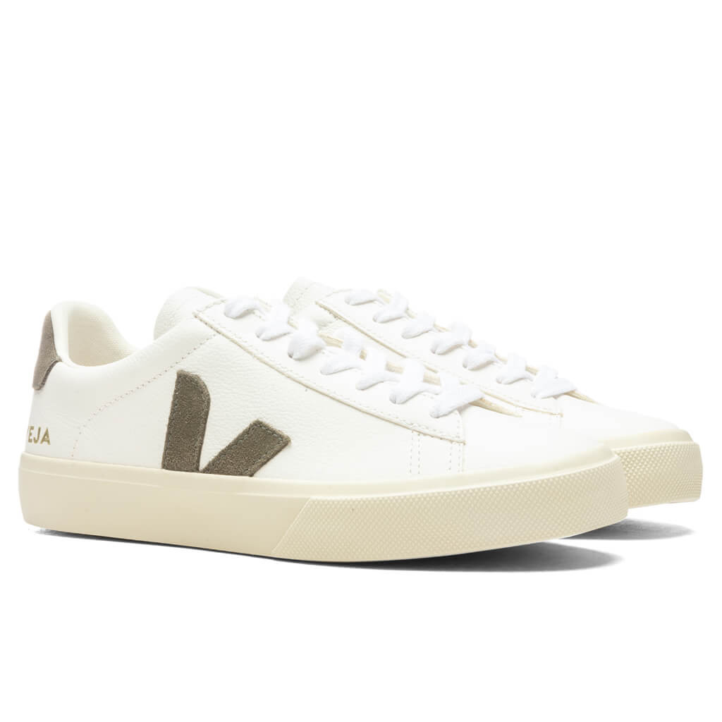 VEJA WOMEN'S CAMPO CHROMEFREE - EXTRA WHITE/KAKI - 2