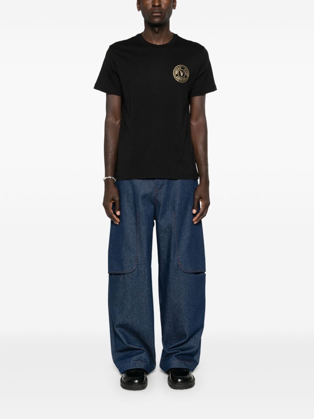 V-Emblem cotton T-shirt - 2