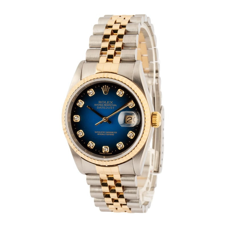 Rolex Datejust 36 16233 Blue Vignette Diamond Dial - 2