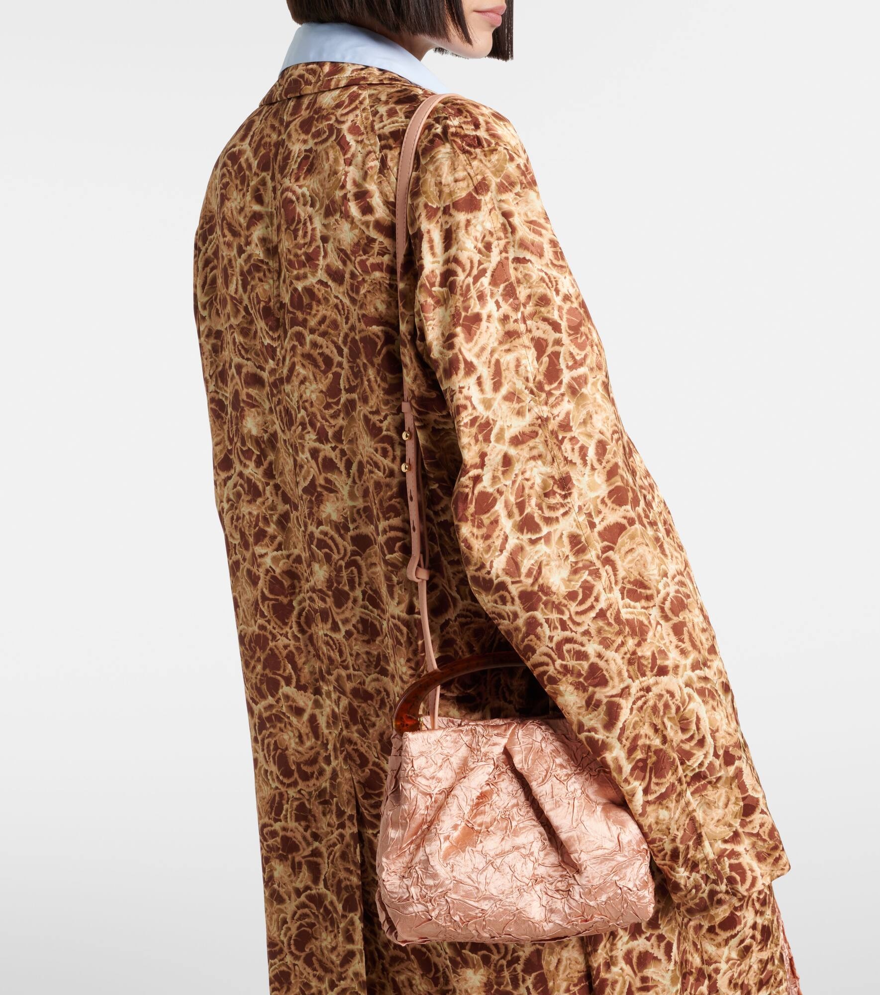 Crisp Mini crushed plissé tote bag - 6
