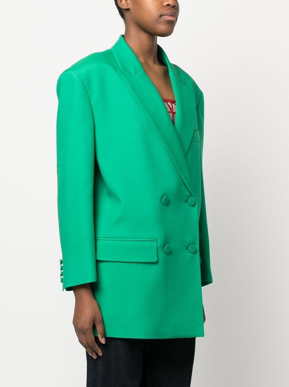 Crepe Couture double-breasted blazer - 3