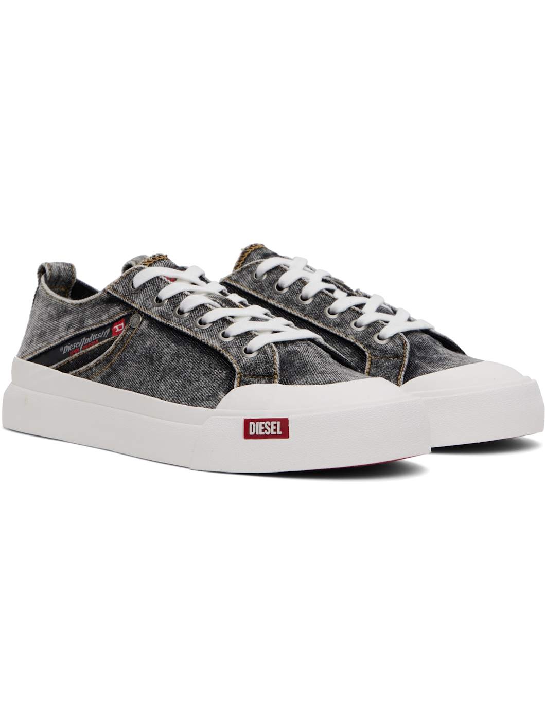 Gray & White S-Athos Nmd Low Sneakers - 4