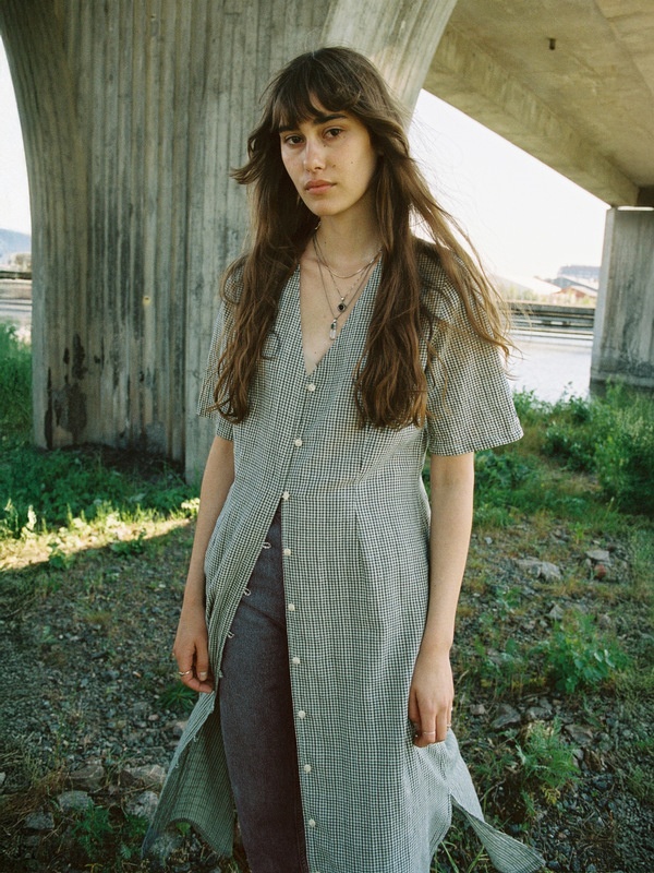 Lollo Check Indigo Dress Blue - 2