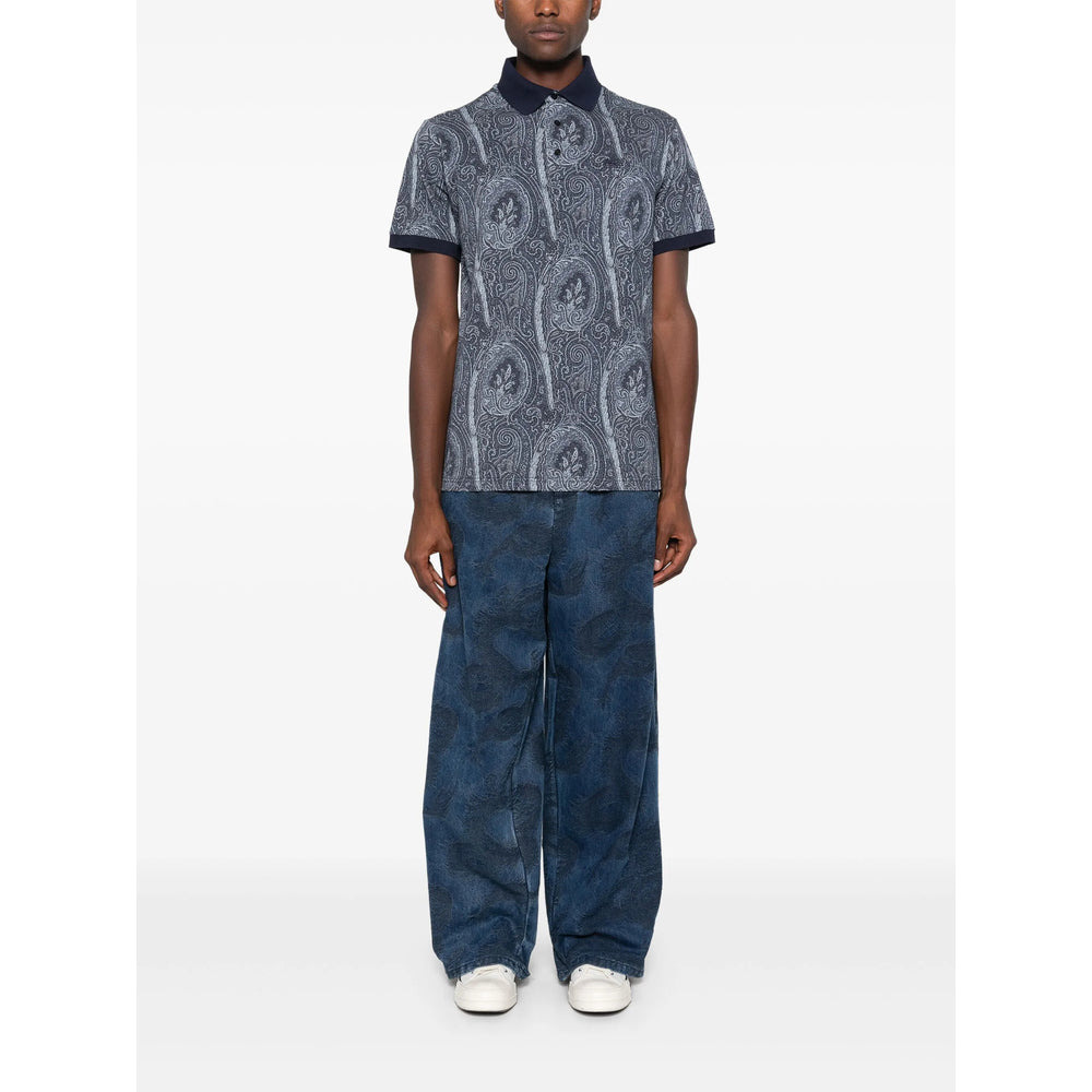 Etro Blue Polo Shirts Men - 5