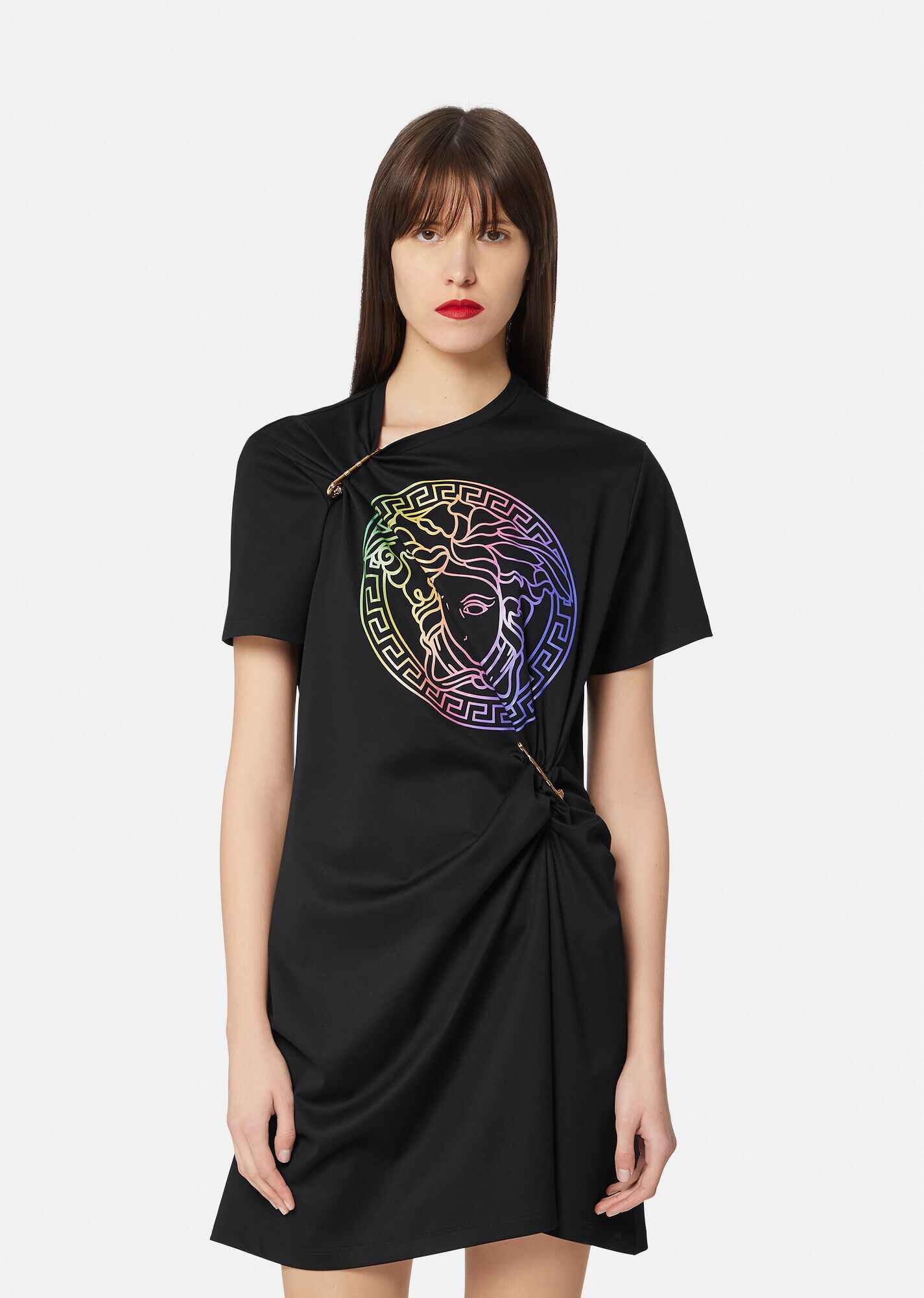 Medusa Gathered T-Shirt Dress - 2