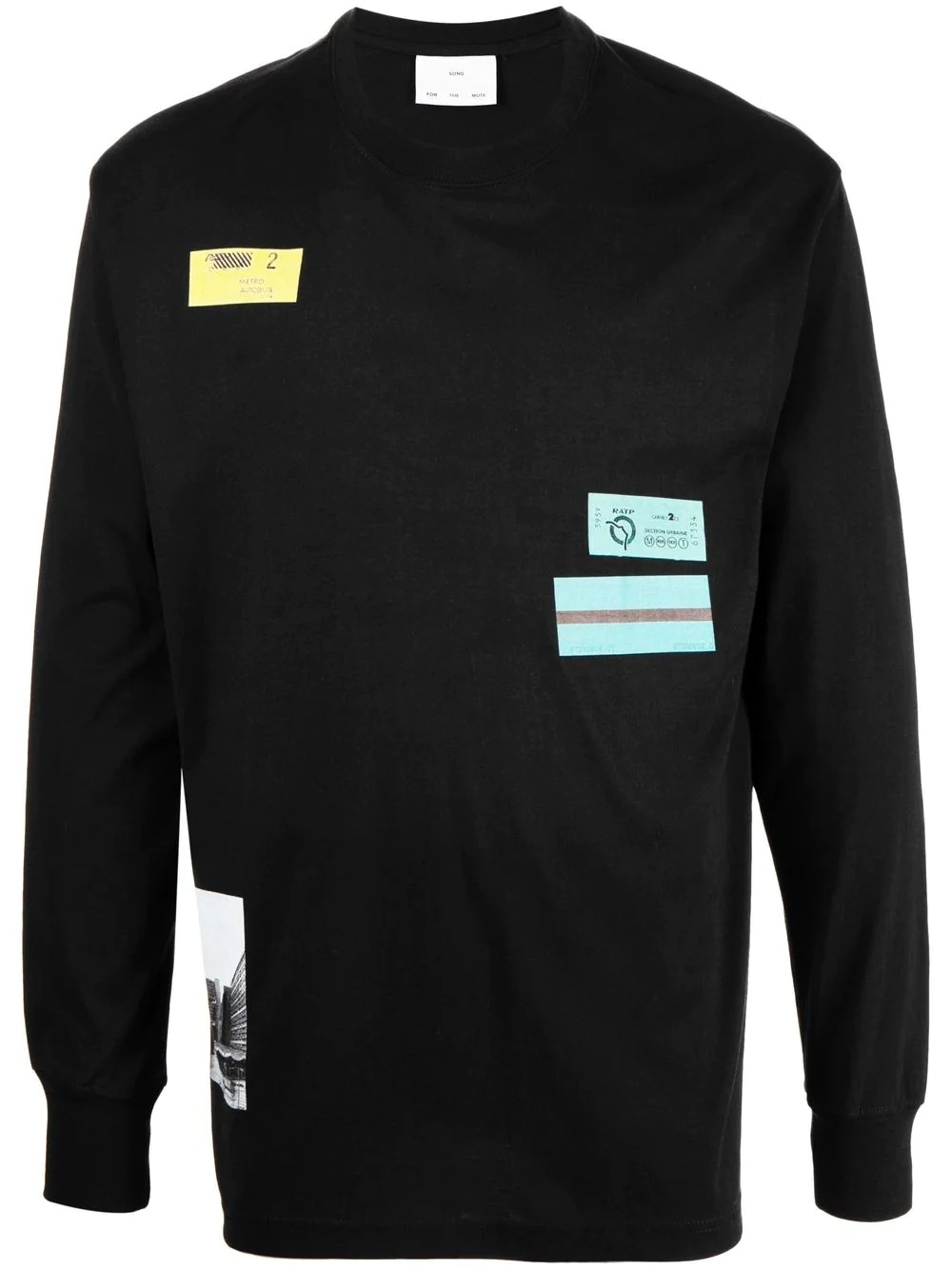 logo-print long-sleeve T-shirt - 1