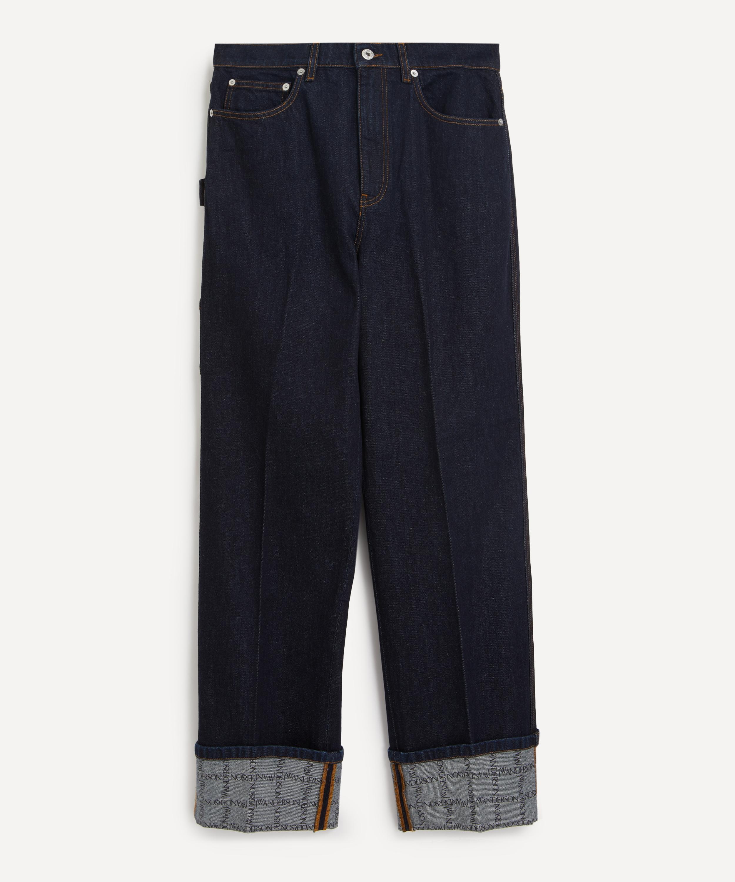 Logo Grid Turn Up Workwear Jeans - 1