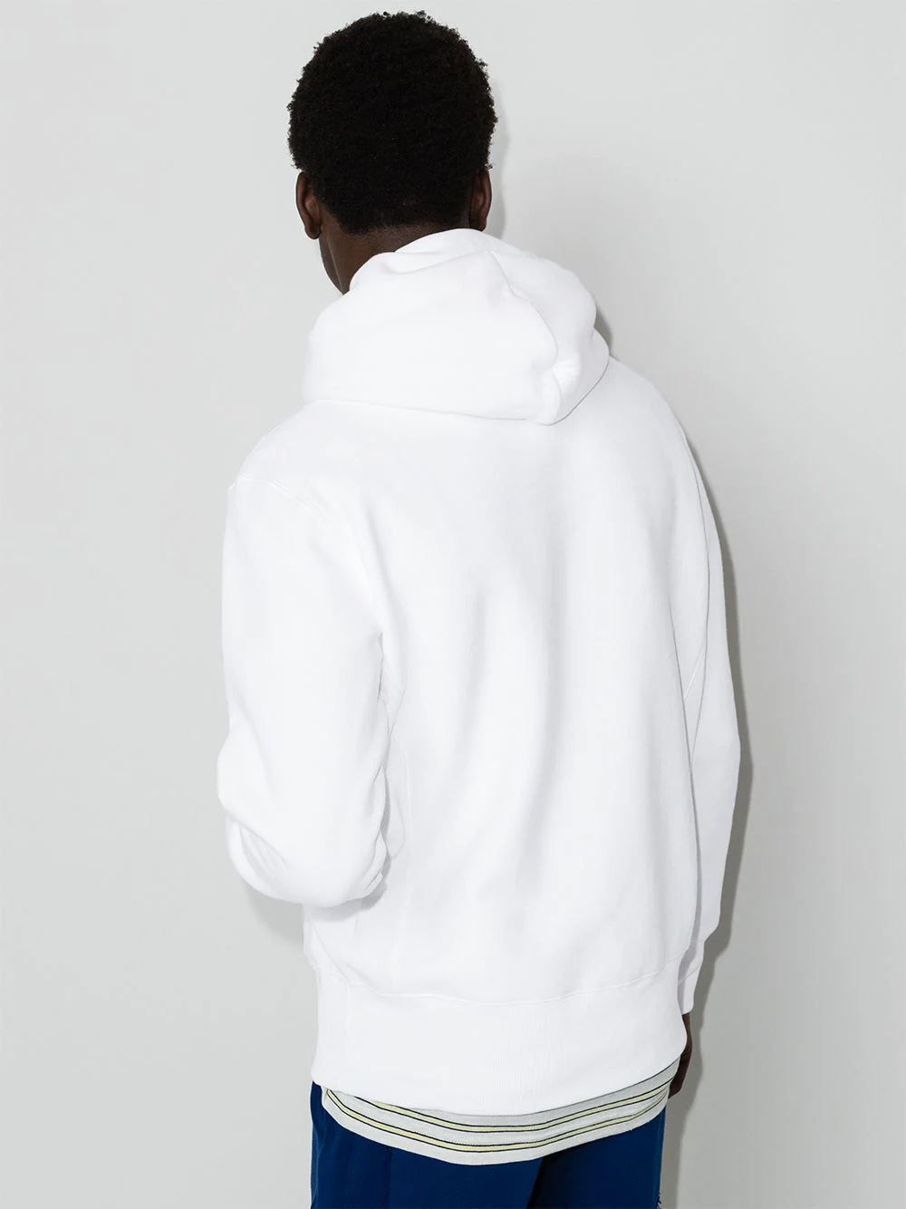 embroidered logo hooded sweatshirt - 3