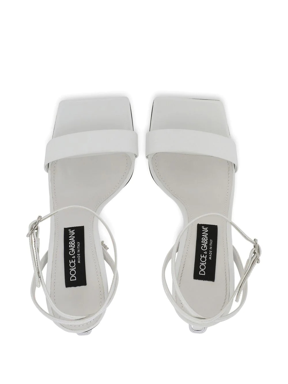 logo-sculpted heel sandals - 4