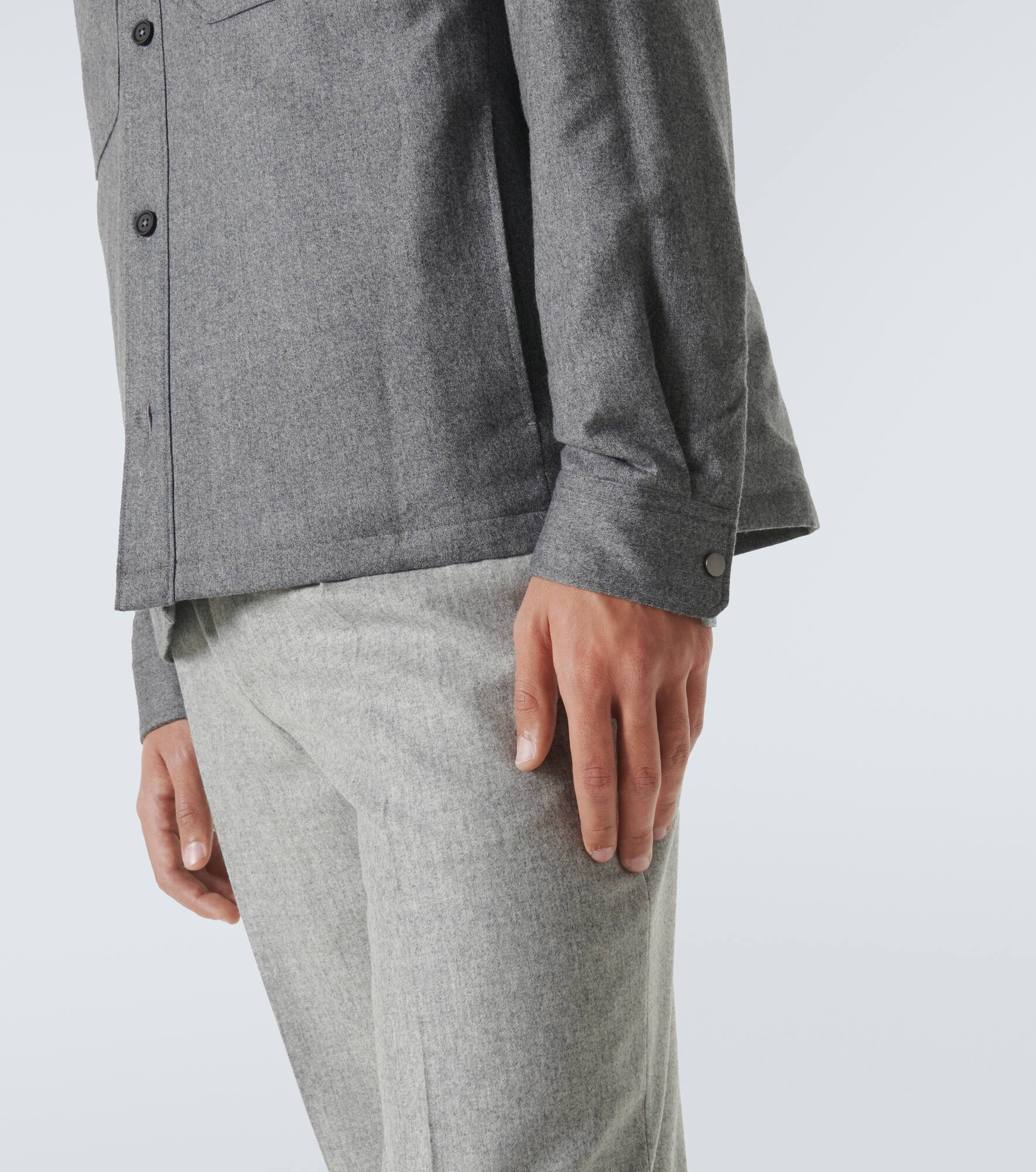 Padded wool mélange overshirt - 6