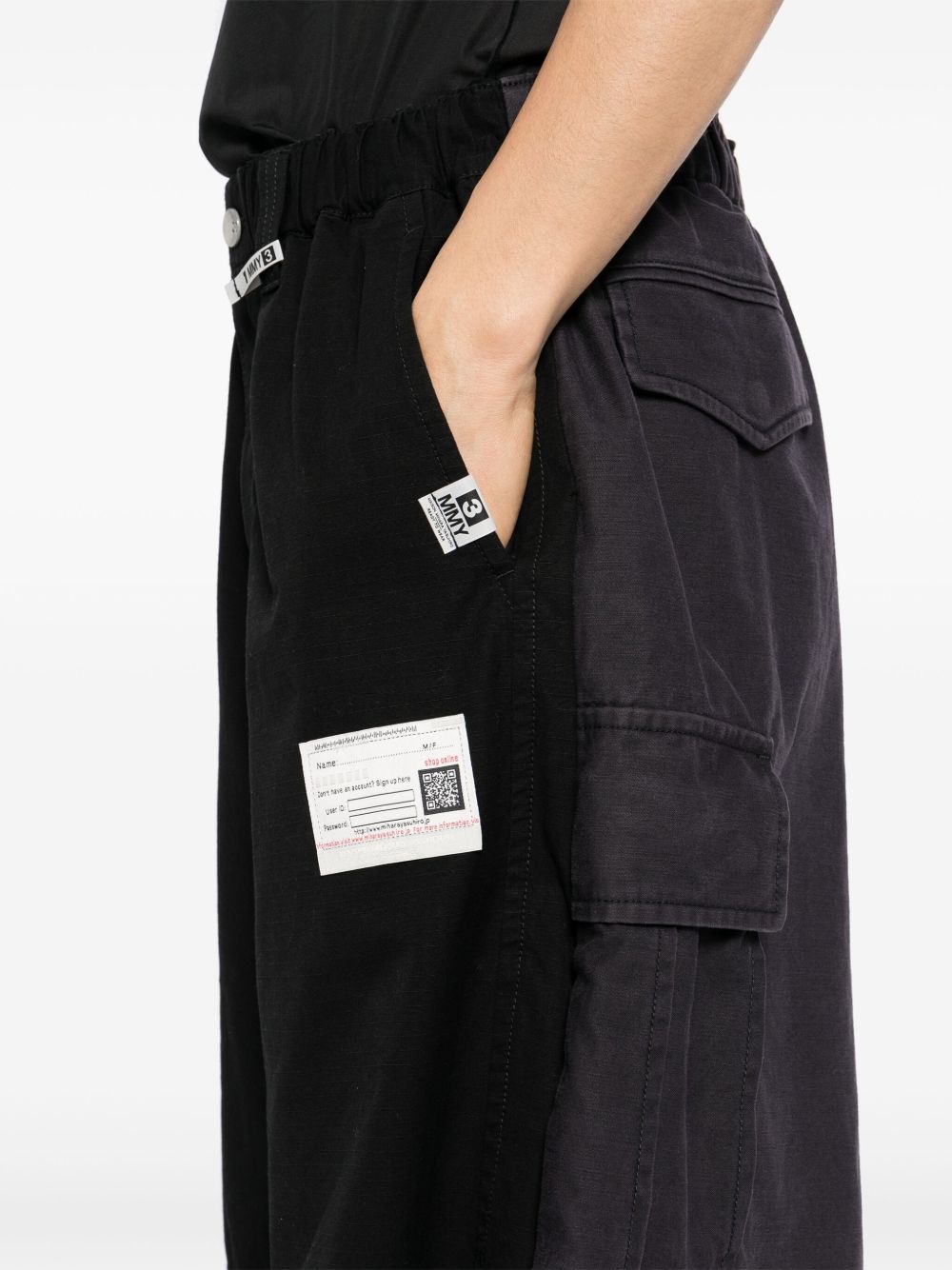 patchwork shorts - 5