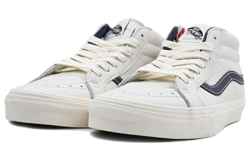Vans Vans Sk8-Mid Mid-Top Casual Skate Shoes Unisex White Blue VN0A3MV8FS8 outlook