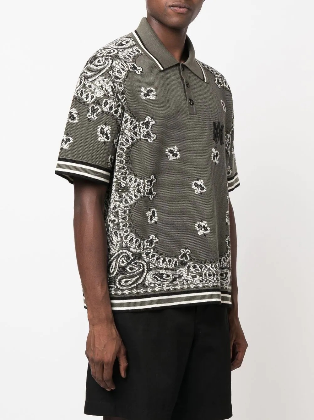 pattern-embroidered polo shirt - 3