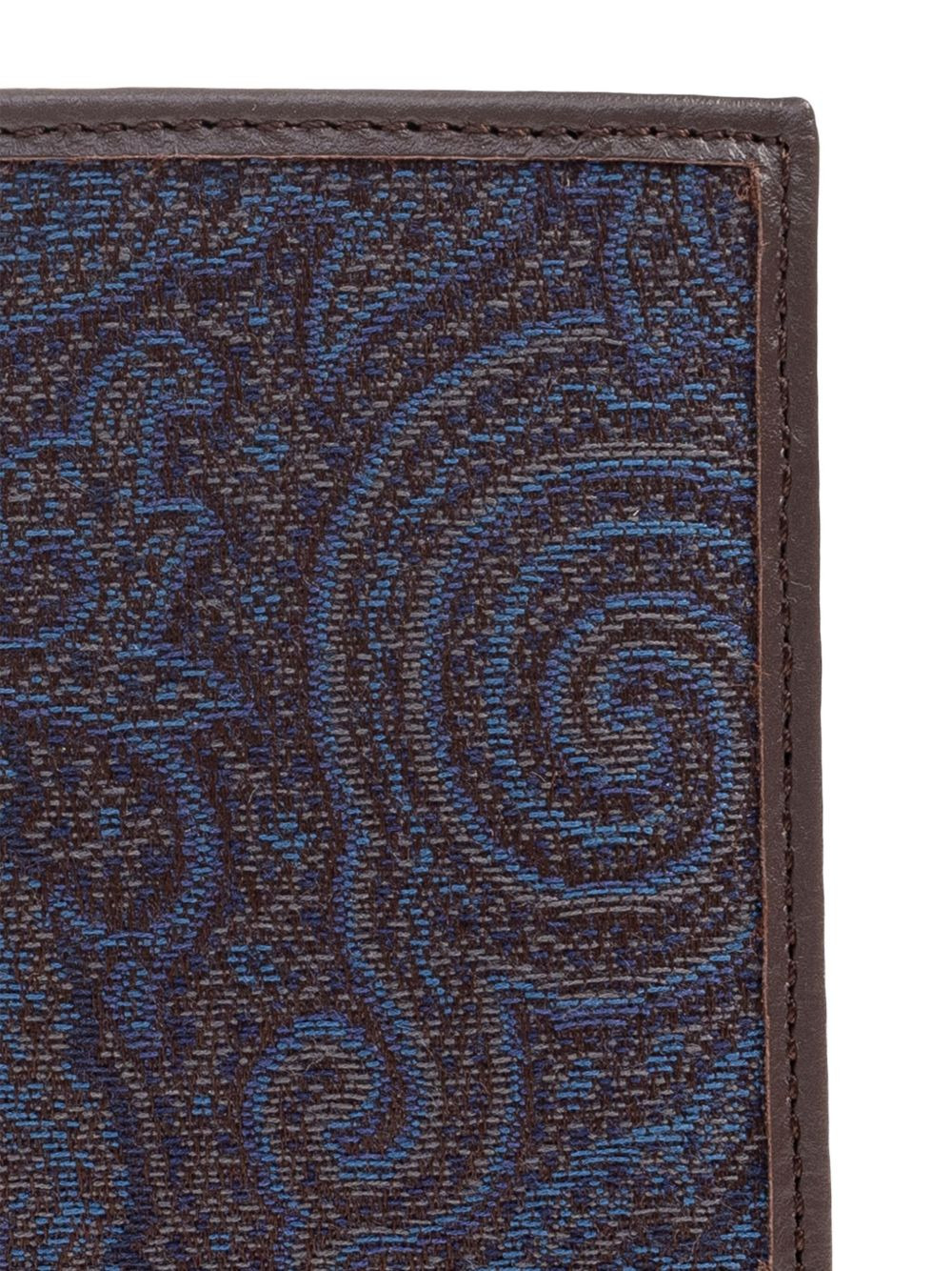 paisley-pattern leather wallet - 5