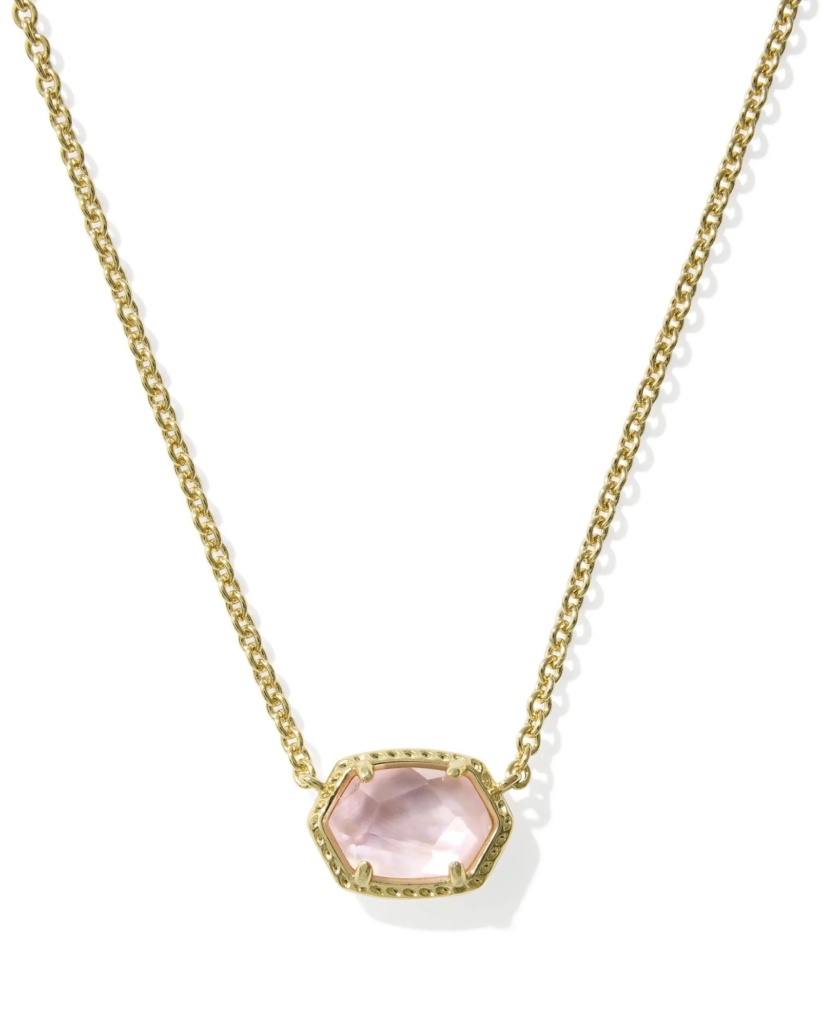 Daphne Gold Frame Short Pendant Necklace - 1