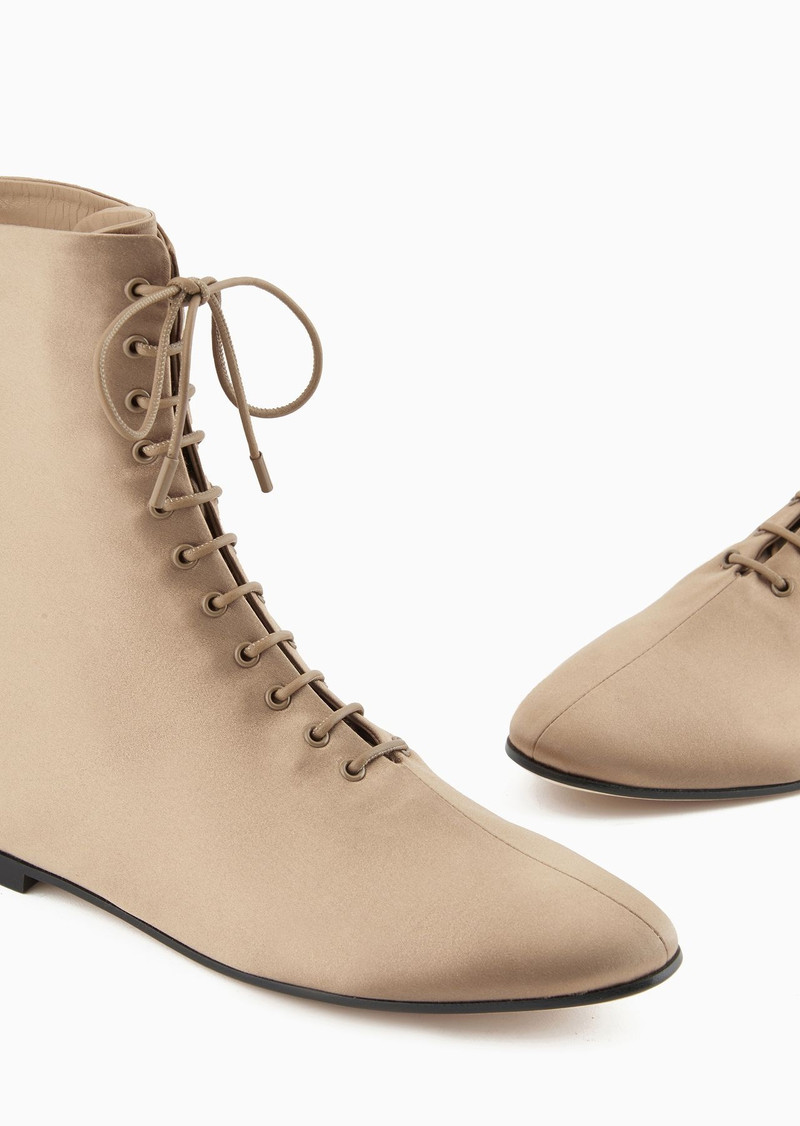GIORGIO ARMANI Satin ankle boots outlook