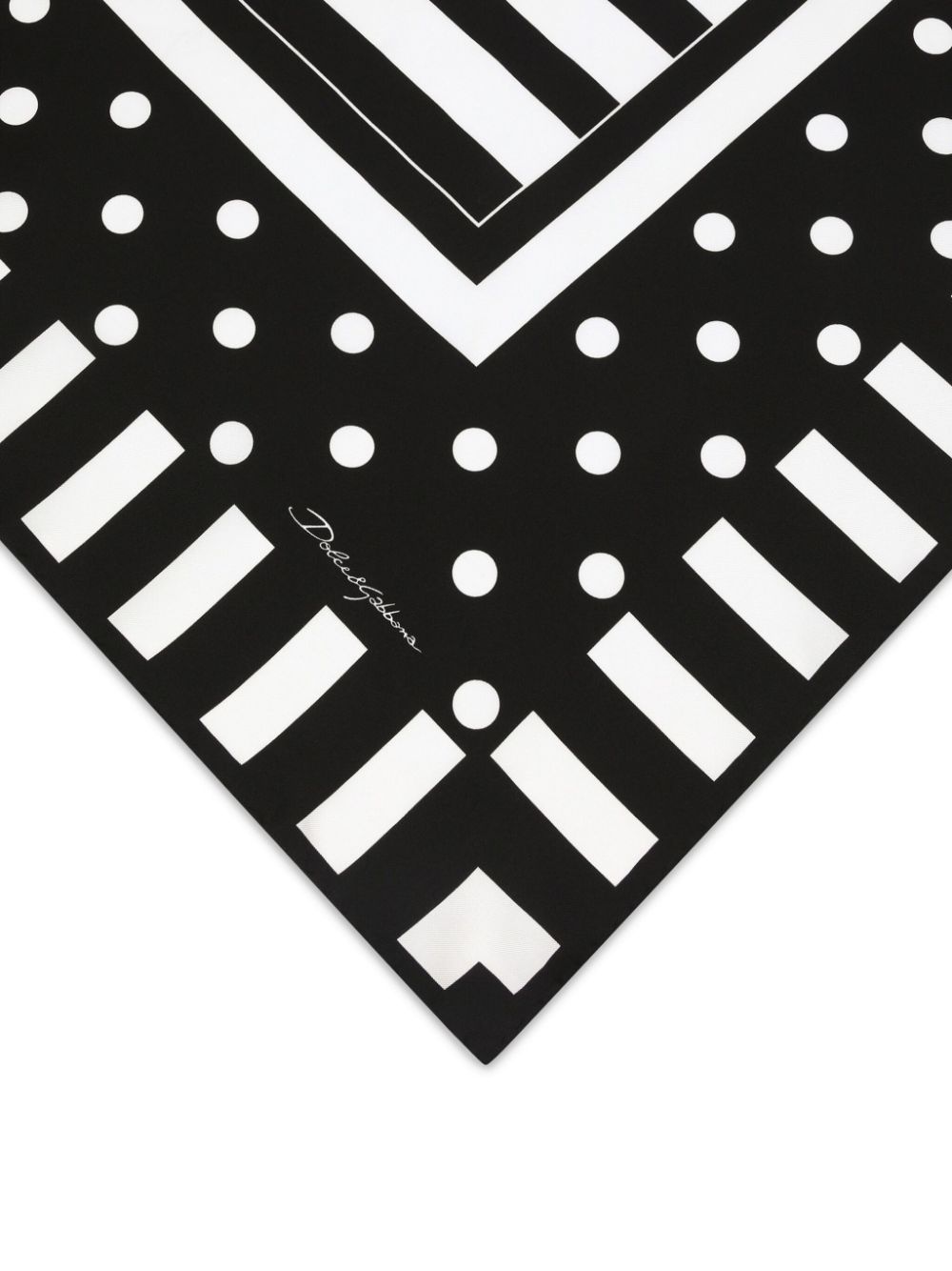 polka-dot silk twill scarf - 2