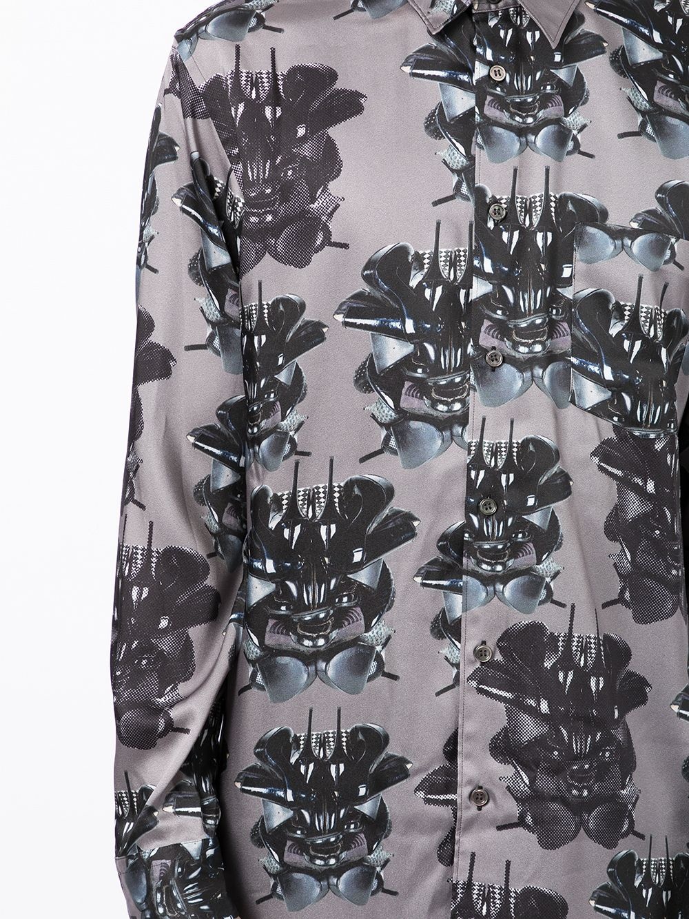 long-sleeved graphic print shirt - 5