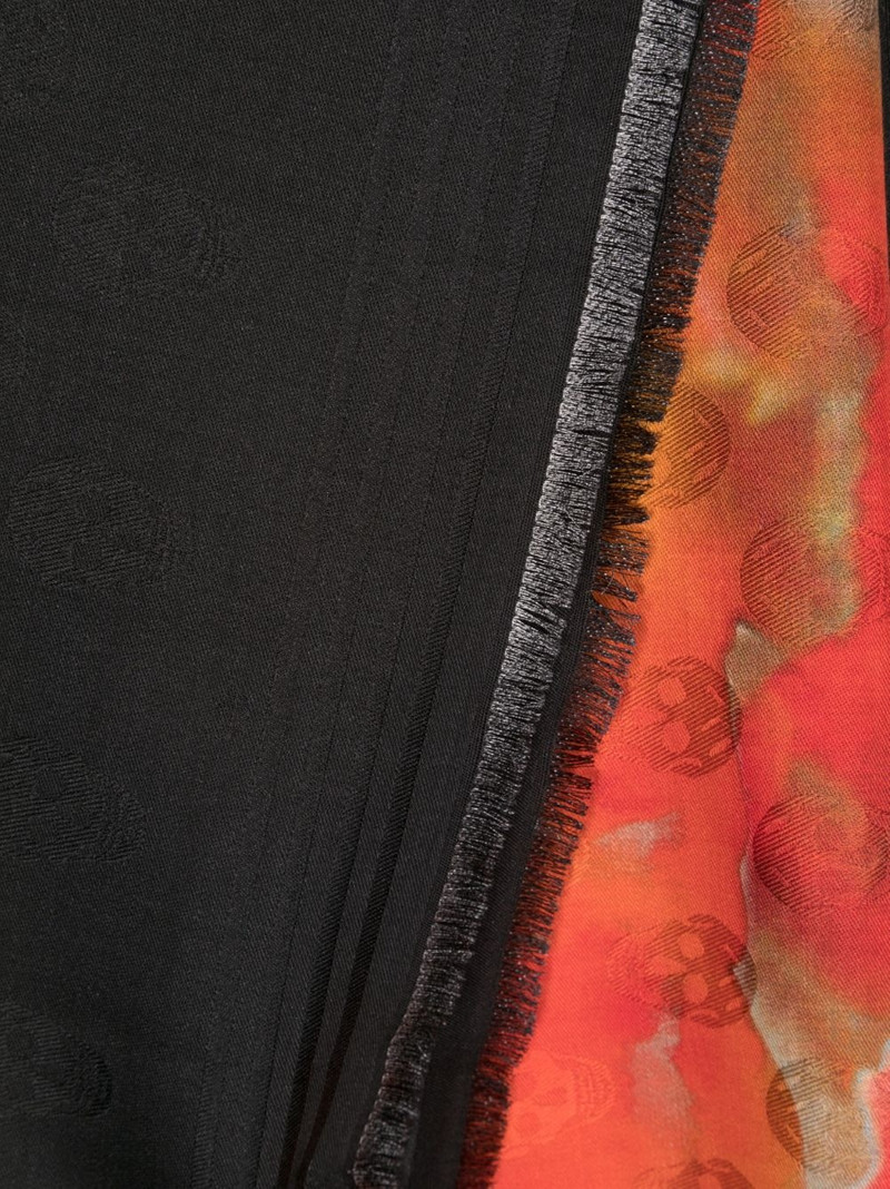 Solarised skull-pattern scarf 3