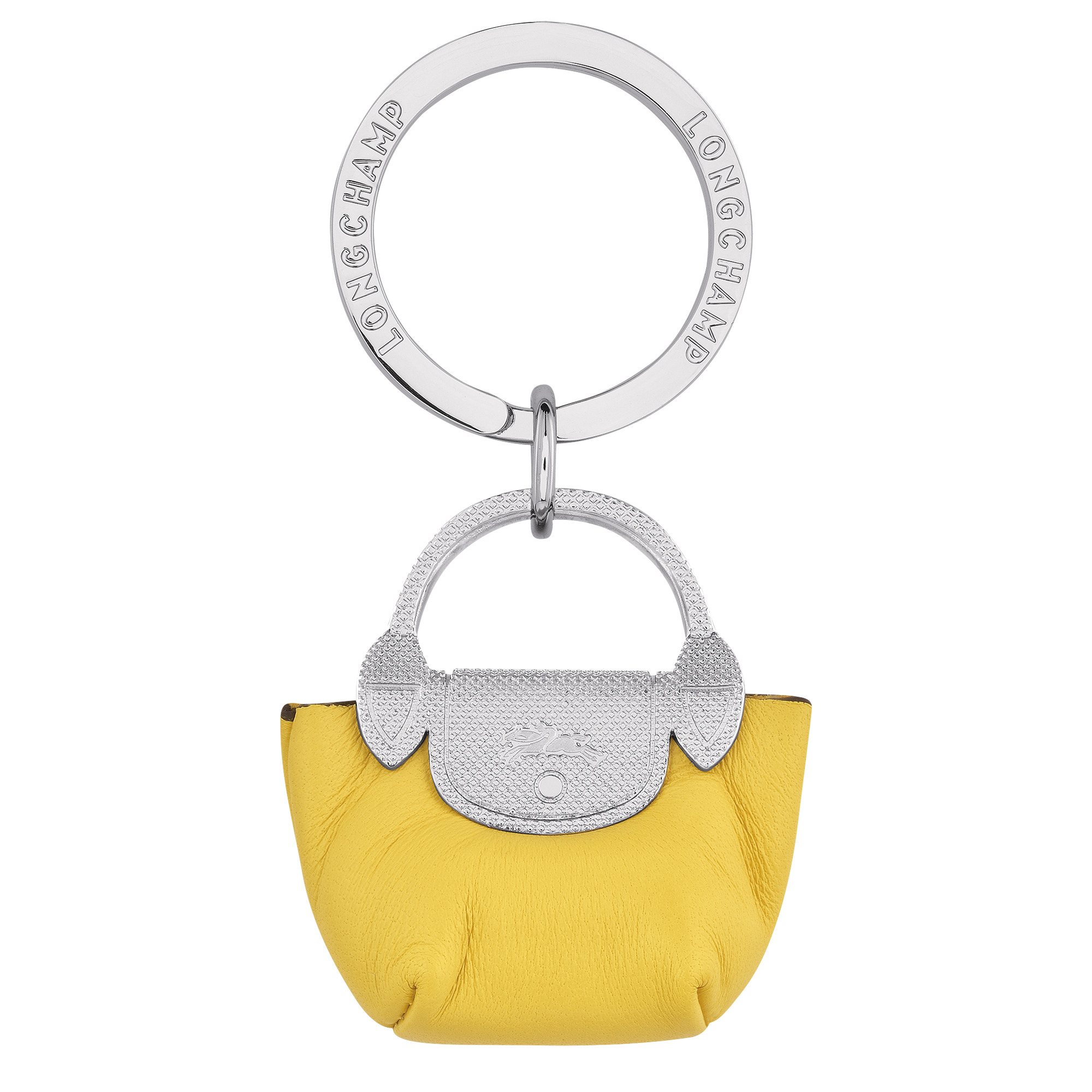 Le Pliage Xtra Key rings Yellow - Leather - 1