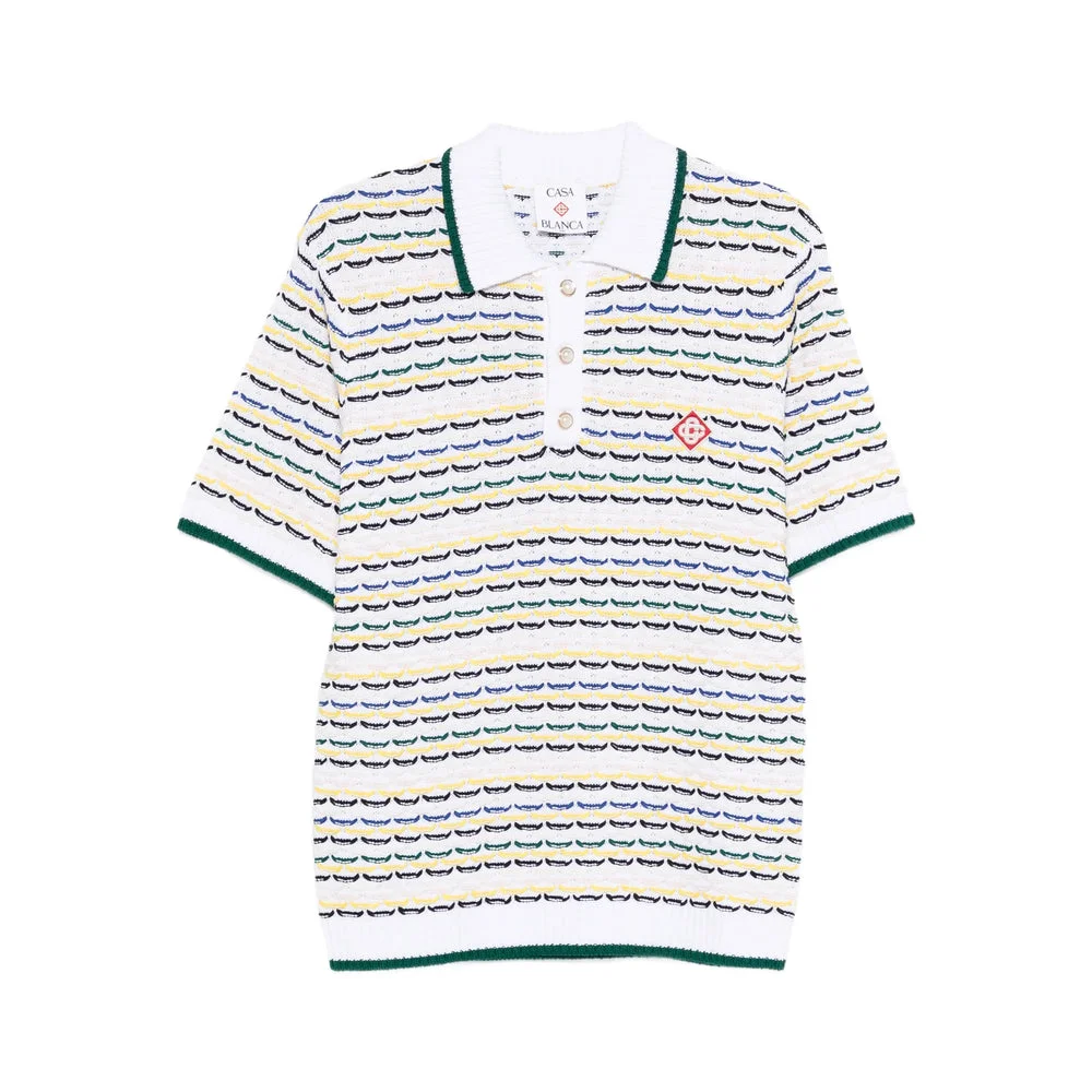 Casablanca White Polo Shirts Men - 1