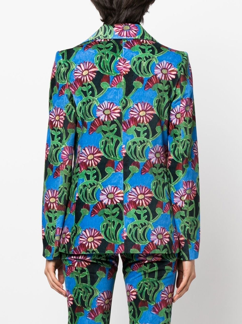 floral-print single-breasted blazer - 4