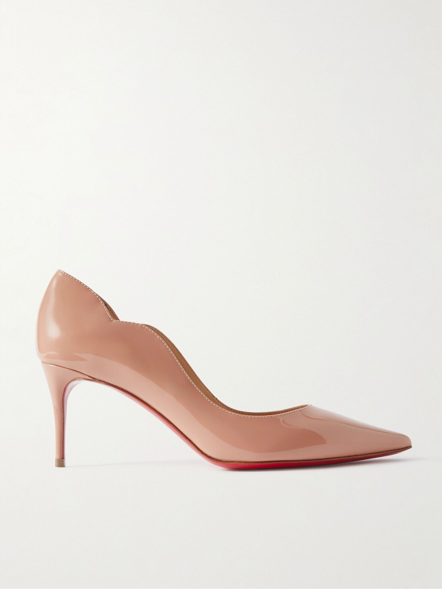 Hot Chick 70 scalloped patent-leather pumps Neutral - 1