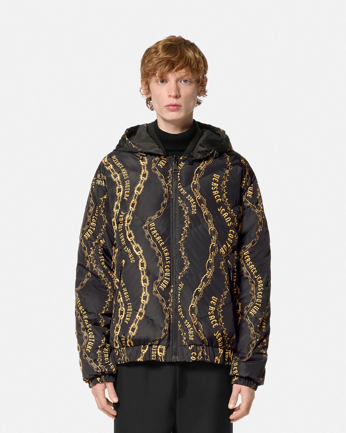 Chain Couture Reversible Puffer Jacket - 4