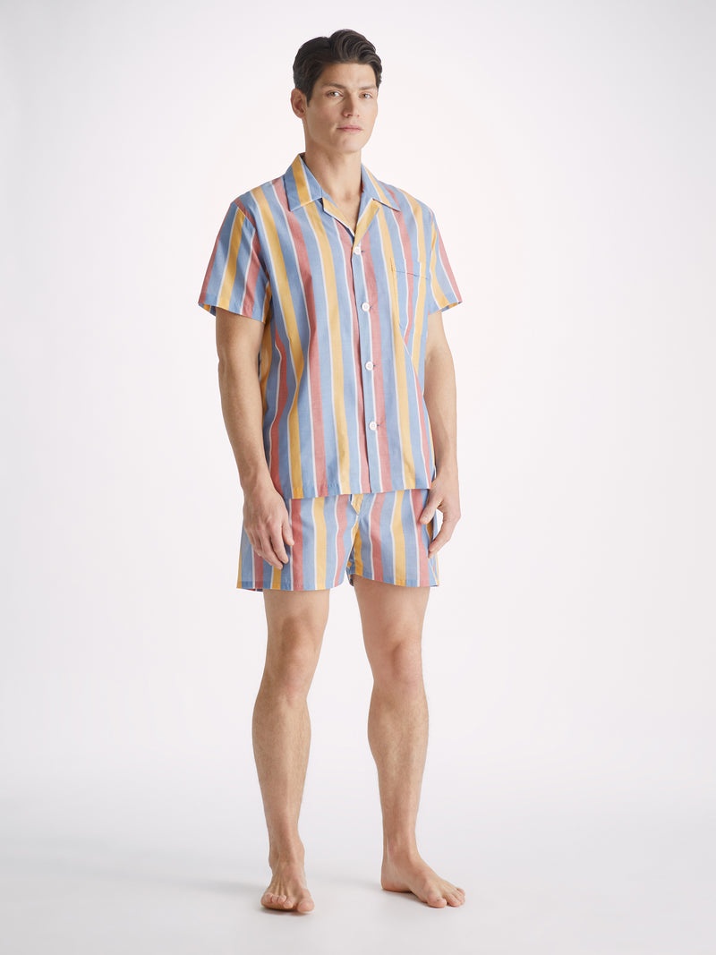 Men's Short Pajamas Amalfi 19 Cotton Batiste Multi - 3