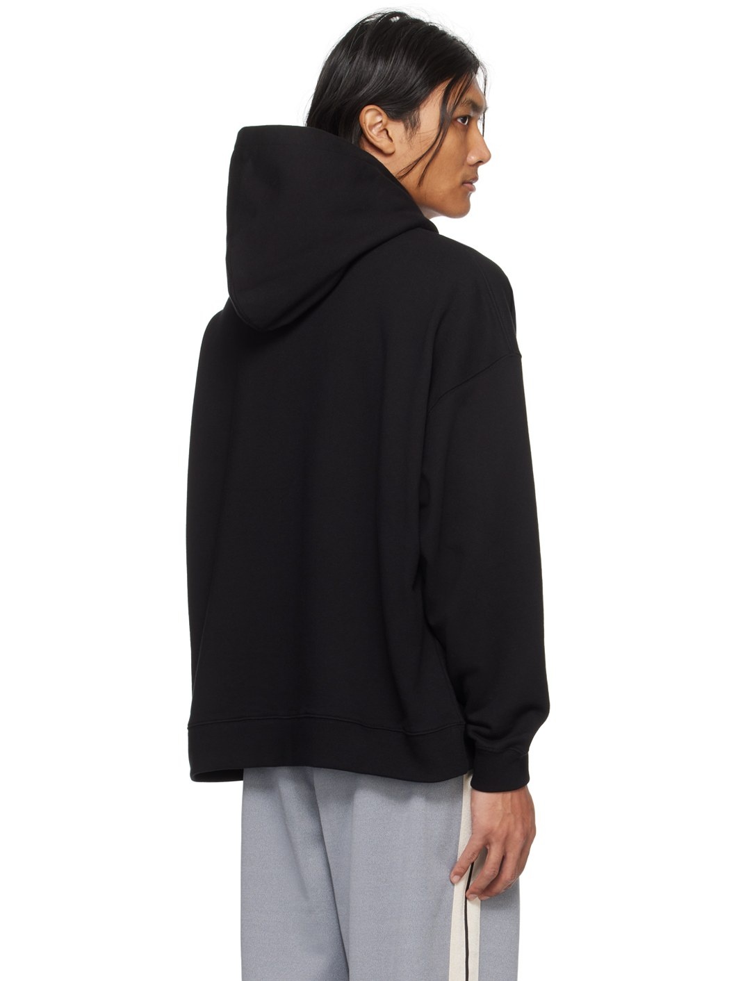 Black Monogram Statement Hoodie - 3